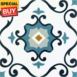 Retro Self Adhesive 12-INCH Vinyl Floor Tiles, 20 X 12", Mid Century New. Price: $67.66.