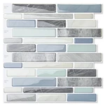 Longking Self-adhesive Kitchen Backsplash, Marble Look 12"X12", Blue New. Price: $40.90.