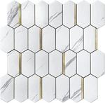 ART3DWALLPANELS 10-SHEET Hexagon Tile Peel And Stick Backsplash, New. Price: $79.99.