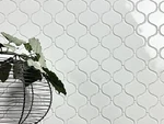 Abolos White 9.84 In. X 11.61 Glazed Porcelain Decorative Mosaic Wall Tile New. Price: $44.26.