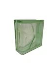 Glass Block - Seves 8X8X3 Green Wave End (7 1/2" 1/8") New. Price: $20.00.