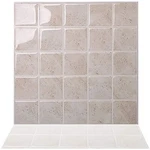 Tac Tiles Peel And Stick Self Adhesive, 3D, 5-PACK, Marmo Travertino Used. Price: $17.88.