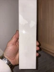 Equipe #23960 Splendours White Ceramic Wall Tile - 3IN.X12IN Roughly. (42PCBOX) New. Price: $55.00.