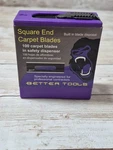 Better Tools Square Carpet Knife Blades, 100 Per Box Open. Price: $22.99.