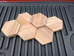 (25-PK) Wall!supply Ultrawood Hexagon Panels Jointless Paneling Teak Open. Price: $49.87.
