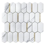ART3DWALLPANELS 10-SHEET Hexagon Tile Peel And Stick Backsplash, Bac... New. Price: $49.26.