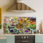 Elegant Tempered Glass Kitchen Backsplash & Stove Splashback (30X14 ) New. Price: $133.99.