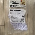 Tavy Basix 1/8-IN (3MM) X-shaped Tile Spacers 500-PACK New. Price: $10.00.
