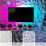 ART3D 12-PACK 19.7"X19.7" Pvc Decorative Wall Panels Diamond Textured New. Price: $62.99.