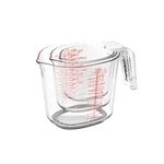 Nesting Liquid Measuring Cups Clear 3-PIECE Set Kitchen Tool Pro New. Price: $31.99.