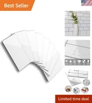 Modern Peel And Stick Subway Tile Backsplash - 12.1 Sq Ft Waterproof Charm New. Price: $65.99.