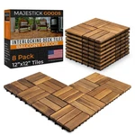 Majestick Goods Interlocking Slat Deck Tiles, Acacia Wood T... New. Price: $64.32.