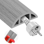 Myfamirea 3.3FT Floor Cord Cover For Wire Self 1.18" X 3.3', Gray Wood New. Price: $16.29.