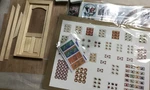 Doll House Supplies Door Stain Glass Food Labels Wall Paneling Used. Price: $19.50.