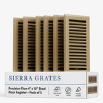 Sierra Grates Precision Flow 4X 10 Steel Floor Register - 2 Way Louvered Design New. Price: $120.14.