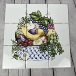 Ceramic Tile Mural Backsplash Jeffery Court Fruit Basket Vegetable Kitchen Art Open. Price: $65.00.
