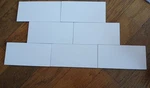 Aspect Peel & Stick Glossy White 3" X 6" Metal/aluminum Backsplash Tile, 8/PACK New. Price: $60.00.