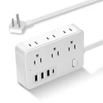 10FT Surge Protector Flat Plug Power Strip, 6 Ac Outlets, 4 Usb Ports Brand. Price: $25.99.
