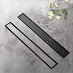 24 Matte Black Shower Drain Trench Floor 2-IN-1 Tile Insert Grate New. Price: $42.22.