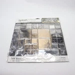 (4-PK) Main Street Peel & Stick Wall Tile Vinyl Silver Mosaic Squares Open. Price: $14.94.