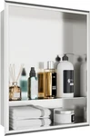 Shower Niche, 14" X 18" Bathroom Two-tier Wall Niches, No Tile Needed New. Price: $300.79.