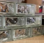 Lot Of Four 8 H X 4 Nubio Glass Block-discontinued Window Tile Open. Price: $19.95.