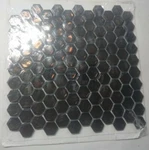 Jeffrey Court Taj-mahive 10.875" 11.375" Hexagon Glass Mosaic Tile-brown New. Price: $12.99.