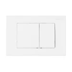 Wall Mount Dual Flush Actuator Plate With Square Push Buttons In Matte White New. Price: $39.95.