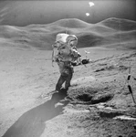Nasa Photo - Apollo 15 Surface Of The Moon Astronaut Sun Unspecified. Price: $9.32.