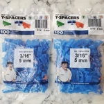 Pack Tavy 3/16" 5MM Two-sided T-spacers 200 Total Units Bag = 90 Tiles New. Price: $20.99.