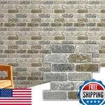 Commomy 10 Pcs 3D Faux Brick Peel & Stick Wall Panels 11.8"X11.8" Pvc New. Price: $62.12.