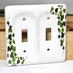 Vtg Leviton Green Ivy Vine Porcelain Double Switch Nature Wall Decorative Plate Used. Price: $15.00.