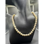 Vintage Hand Knotted Estate Solid Pearl Single Strand Necklace 18" Long Pre-owned. Price: $59.99.