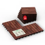 Idzo Interlocking Deck Tiles 9.6 Sqft - 10PCS Waterproof Acacia Wood Patio Ti... New. Price: $66.01.