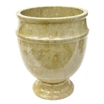 Sahara Beige Marble Bathroom Wastebasket Siberian Collection New. Price: $87.95.