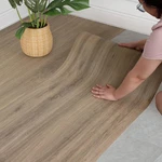Self-adhesive Light Brown Vinyl Flooring Roll 64 Sq.ft Wood Grain Planks New. Price: $116.99.