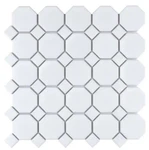 Sheet 12 X Daltile Matte Octagon White Dot Porcelain Mosaic Tiles New. Price: $14.95.