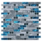 ART3D Grout Decorative Tile, Blue/gray, Glass, For Kitchen Backsplash Bath... New. Price: $51.04.