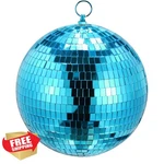 Meccanixity 8" Glass Mirror Ball Blue Disco Dj Stage Light New. Price: $34.99.