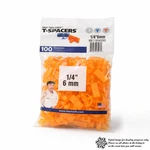 Tavy Two-sided Tile 1/4" 6MM 100 Pack Orange T-spacers New. Price: $7.99.