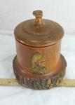 Vtg Wood Tree Container Jar Mohawk Trail Souvenir Indian Chief Massachusetts ! Used. Price: $89.95.