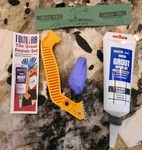 Toolera Tile Grout Repair Kit Dark Grey 14.11OZ Set W/ Tools New. Price: $19.99.