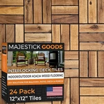 Interlocking Deck Tiles 12"X12" Non-slip All Weather Acacia Wood Outdoor Ti... New. Price: $162.90.