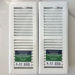Sierra Grates Way Louvered Flow Decorative Floor Registers Set Of White 4X12 New. Price: $28.95.