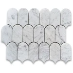 C995XP Carrara White Marble Arched Domed Mermaid Fish Scale Tile Polished New. Price: $20.99.