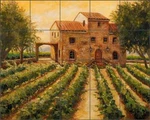Tile Mural Backsplash Ceramic Margosian Cardella Winery Vineyard Art JM054 New. Price: $195.00.