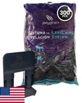 Peygran Tile Leveling System 300 Clips 1/16" (2MM) Lippage Free Stone Insta New. Price: $96.41.