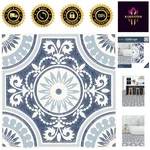 Transform Your Space With Blue Ezra Peel & Stick Floor Tiles - 10 Pack, 12X12 New. Price: $34.99.