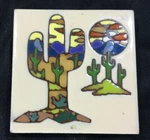 Tile Earthtones "the Dramatic Desert" Made In Tucson Arizona Usa 1999S Used. Price: $19.99.