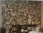 Natural Stones Photo Wallpaper 12FT 1IN X 8FT 4IN Brown Mural Rocks New. Price: $58.88.